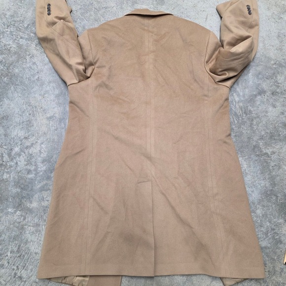 Vintage Ralph Lauren Men's Tan Wool Overcoat Loro Piana Fabric Made in Italy - Picture 5 of 7
